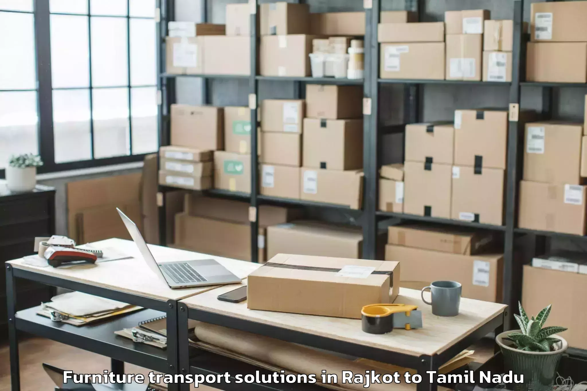 Top Rajkot to Taramangalam Furniture Transport Solutions Available